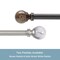 Kenney Mfg Kenney Jillian 1/2 Petite Cafe Decorative Window Curtain Rod, 48-86, Brown Marble KN55181 - alternate 2
